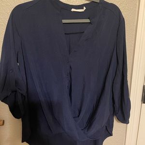 Navy blue button down